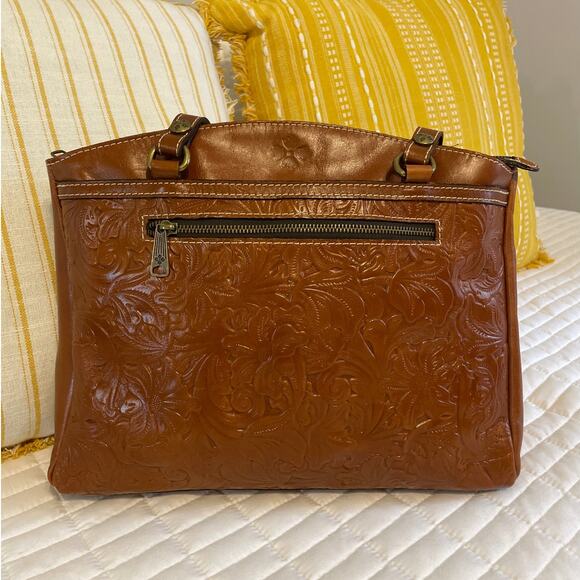 Patricia Nash Tooled Collection Leather Poppy Tote Dust Bag Florence NWT - Picture 3 of 13